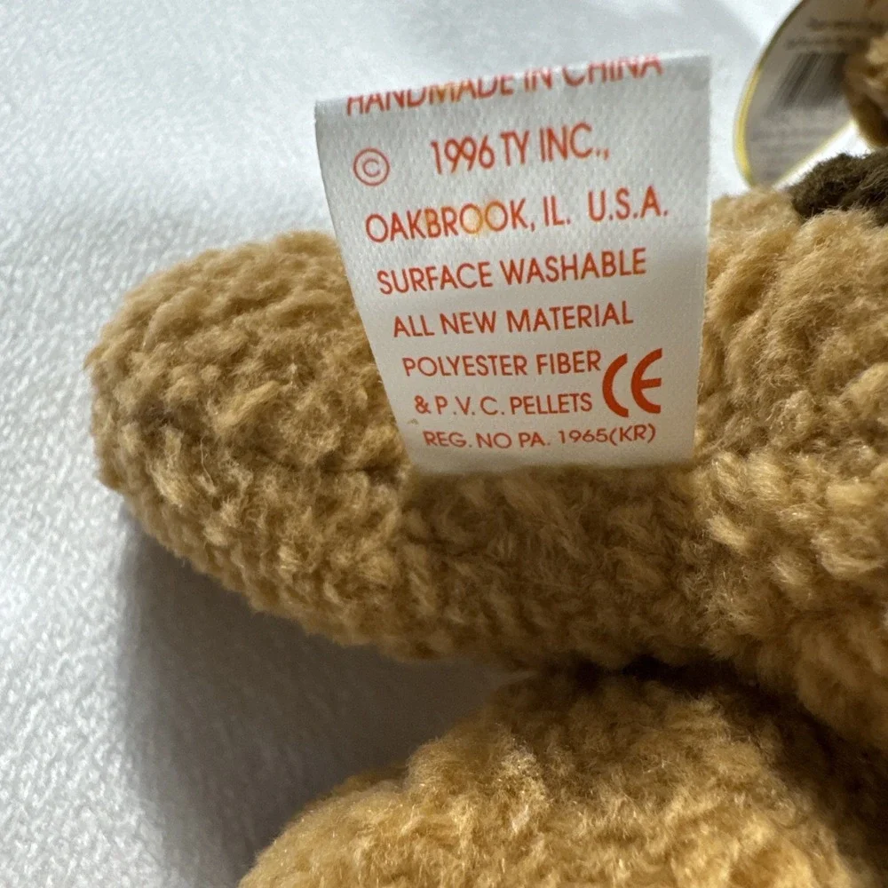 TY Beanie Baby‎ TUFFY Plush Stuffed Animal Toy Retired Birthday 1996